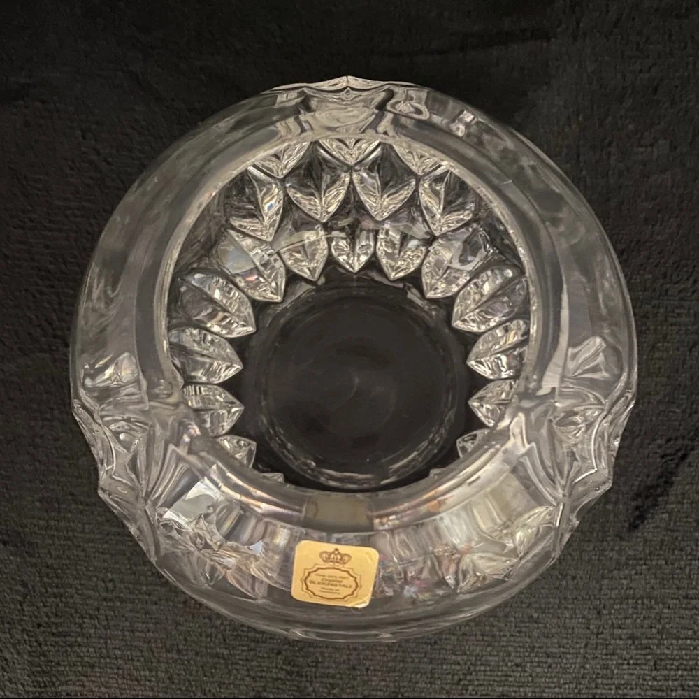 VINTAGE Bleikristall Hand Cut Lead Crystal Candy Bowl